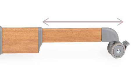 MoMi Smart Bed Łóżeczko Dostawne Kojec 4w1 Grey