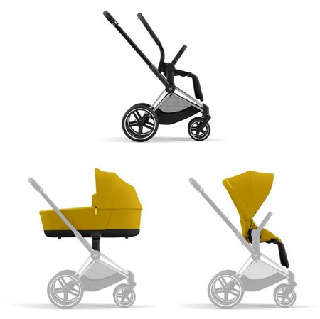 [OUTLET] Cybex Priam 4.0 Mustard Yellow - stelaż Chrome Black