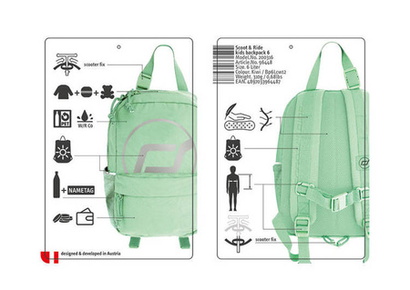 [OUTLET] Scootandride Plecak Na Hulajnogę Dla Dzieci 9l 1-5 Lat Kiwi