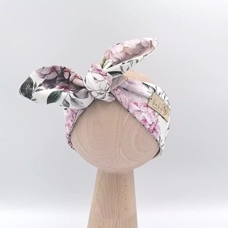 Baby in World Opaska Niemowleca Hortensje i Róże 6-12 mc