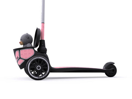 Scootandride Highwaykick 2 Lifestyle Hulajnoga Trójkołowa Balansowa ze Świecącymi Kółkami i Odblaskową Kierownicą 2+ Reflective Rose