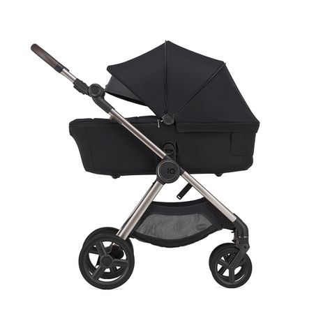 Anex IQ Premium New Transfarmation Wózek Głęboko-Spacerowy Smoky + 	Cybex Aton B2 i-Size Fotelik Samochodowy 0-13kg + Baza One Volcano Black