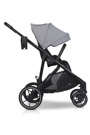 Easy Go Duoflex Wózek Głęboko-Spacerowy Bliźniaczy Rok po Roku Cloudy Gray 2 Siedziska 2 Gondole