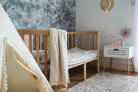 [OUTLET] Waldin Łóżeczko Dziecięce Owalne 7w1 z Materacem Natural