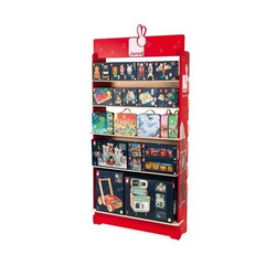 Janod POS marketing - Regał drewniany czerwony 1086 x 357 x 2098 mm cz.1/2