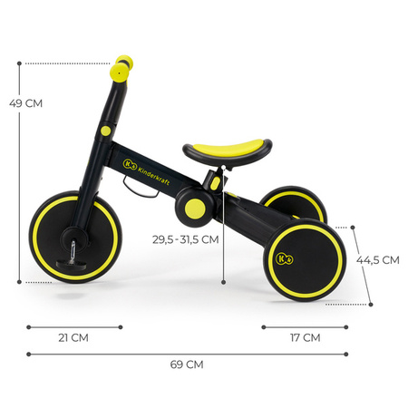 Kinderkraft 4TRIKE  Rowerek Trójkołowy  Black Volt