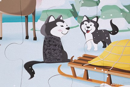 Janod Puzzle sensoryczne 20 elementów Lodowa kraina