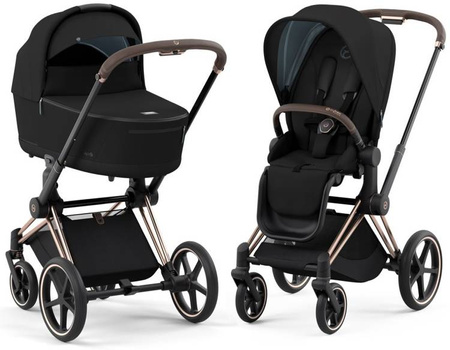 [OUTLET] Cybex Priam 4.0 Wózek Głęboko-Spacerowy Deep Black