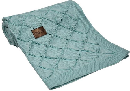 Koc Dzianinowy Bambusowy KOC-09  Turkusowy