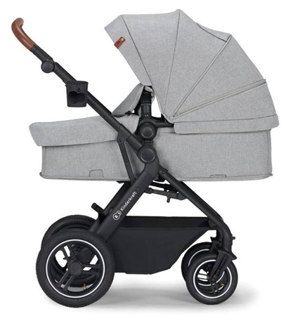 Kinderkraft B-Tour Wózek Głęboko-Spacerowy + Fotelik 0-13 kg Zestaw 3w1 Light Grey