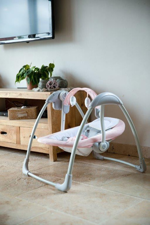 Bo Jungle Huśtawka bujaczek Swing Dolphy pink grey