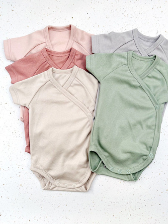 Poofi Body z Krótkim Rękawem Rozmiar 56 0-2m Szałwiowy