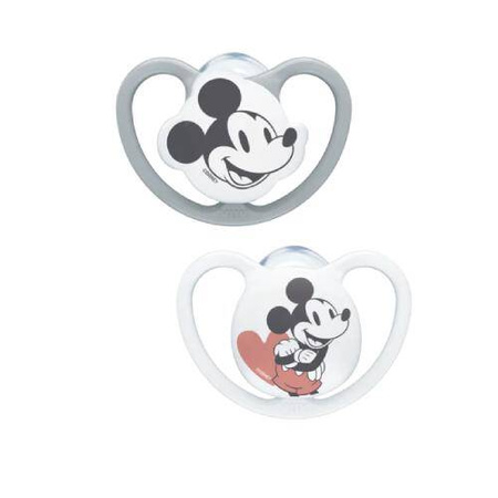 NUK Smoczek Slikonowy Myszka Miki 2 Sztuki 6-18 Miesięcy