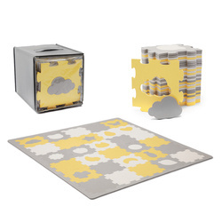 Kinderkraft Luno Shapes Mata Piankowe Puzzle Yellow