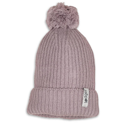 Lodger Czapeczka z wełny merino 100% różowa Rose 1-2 lata