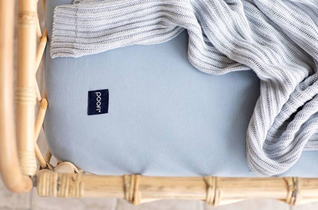 Poofi Prześcieradło Organic&Color 70x140 Dusty Blue PF 641