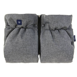 Zaffiro Mufka do Wózka Dwuczęściowa Beżowa Wełna Premium + Melanż Grafitowy