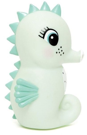 Petit Monkey Miękka Pastelowa Lampka Nocna LED  Konik Morski Miętowy