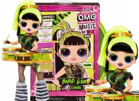 L.O.L. Surprise OMG Remix Rock Lalka + Akcesoria Bhad Gurl z Perkusją