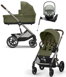 Cybex Balios S Lux 2.0 Wózek Spacerowy + Britax Romer Baby-Safe Pro Fotelik Samochodowy 0-13kg + Baza