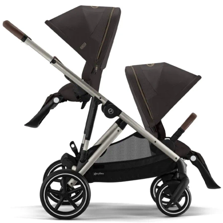 Cybex Gazelle S Wózek Spacerowy Bliźniaczy Rama Taupe Chocolate Brown