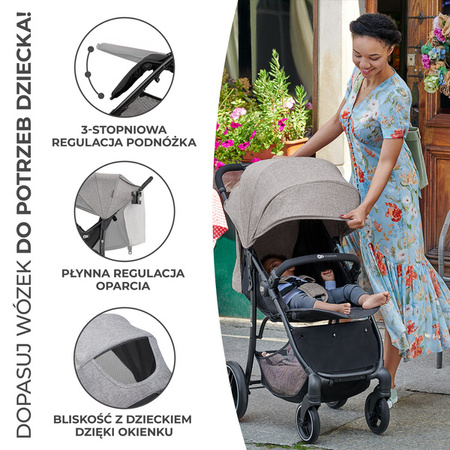 Kinderkraft Trig 2 Wózek Spacerowy do 22kg Grey