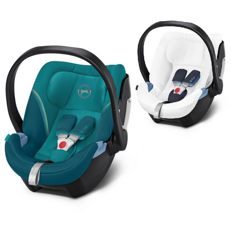 Cybex Aton 5 Fotelik Samochodowy 0-13kg + Tapicerka Letnia River Blue