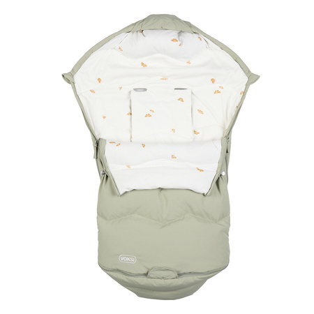 BeSafe Voksi Explorer Śpiworek Puchowy Do Wózka/Fotelika - Zielony Mglisty