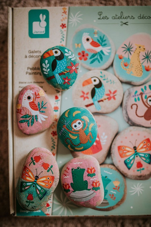 Janod Zestaw kreatywny Kamienie do ozdabiania 6+