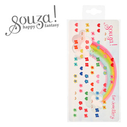 Souza! Kolczyki samoprzylepne Kwiaty i serca 35 par (opakowanie zbiorcze 12 kompletów)