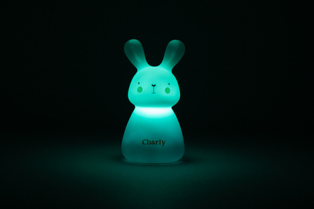 Olala Boutique Lampka nocna LED Króliczek Charly - Niebieski
