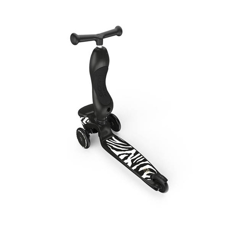 [OUTLET] Scootandride Highwaykick 1 Lifestyle 2w1 Jeżdzik i Hulajnoga Trójkołowa z Zamykanym Schowkiem 1-5 lat Zebra