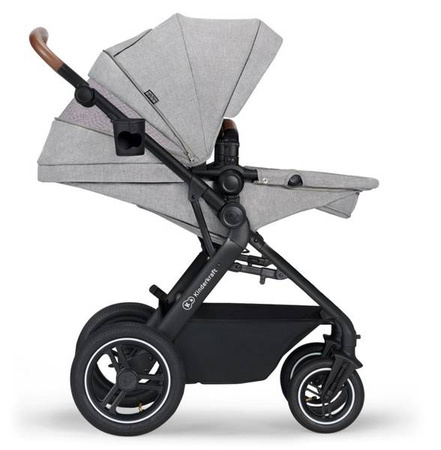 Kinderkraft B-Tour Wózek Głęboko-Spacerowy + Fotelik 0-13 kg Zestaw 3w1 Light Grey