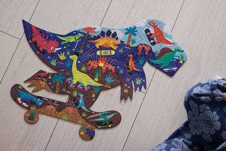 Mudpuppy Puzzle konturowe Jurajski Skatepark 75 elementów 5+