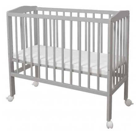 Waldin Łóżeczko Dostawne 2w1 z Wyposażeniem 88 Grey / Biały