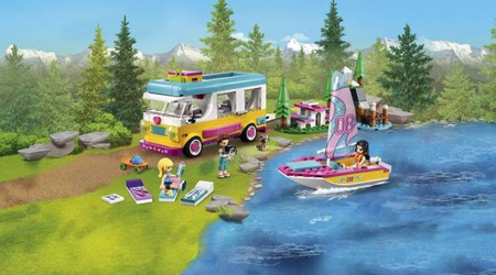 Lego Friends Leśny Mikrobus Kempingowy i Żaglówka