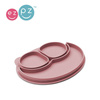 EZPZ Silikonowy talerzyk z podkładką mały 2w1 Mini Mat Mauve + pokrywka GRATIS pastelowy róż