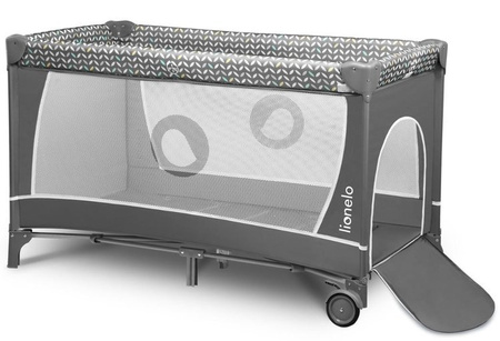Lionelo Flower Łóżeczko/Kojec  Grey Scandi