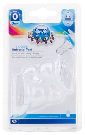 Canpol Babies Smoczek Silikon Okrągły 2szt Mini Mini 18/114