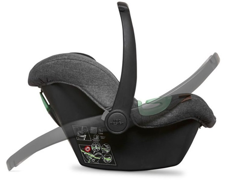 ABC Design Salsa 4 Air Wózek Głęboko-spacerowy + Tulip Fotelik Samochodowy 0-13 kg Diamond Edition - Asphalt