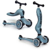 Scootandride Highwaykick 1 Jeździk i Hulajnoga 2w1 1-5 Lat + Scootandride Kask Dla Dzieci S-M Steel