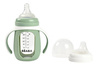 Beaba Szklana Butelka Treningowa w Silikonowej Osłonce 2w1 210 ml Sage Green