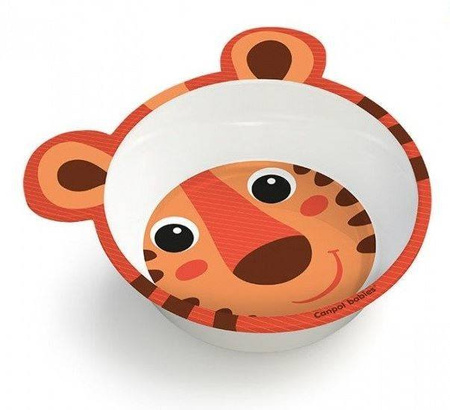 Canpol Babies Melamina Miseczka Antypoślizgowa Z Uszami Hello Little 490ml 4/520_ora Pomarańczowy