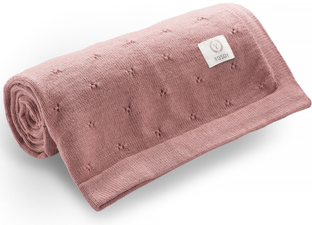 Yosoy Koc Dziany 100% Merino Wool Jersey Ciemny Brudny Róż