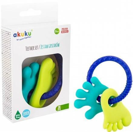 Akuku Gryzak Silikonowy Stópki A0127