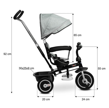 Toyz Buzz Rowerek 3 Kołowy Grey