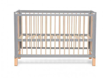 [OUTLET]  Kinderkraft Lunky XL Łóżeczko Drewniane Barierka Grey