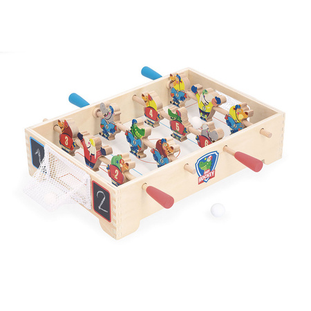 Janod Gra zręcznościowa drewniana Mini hokej Applepop 3+