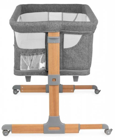 MoMi Smart Bed Łóżeczko Dostawne Kojec 4w1 Grey