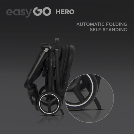 Easy Go Hero Wózek Spacerowy Ebony Black